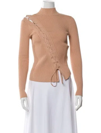 Pre-owned Simkhai Turtleneck Long Sleeve Top In Pink