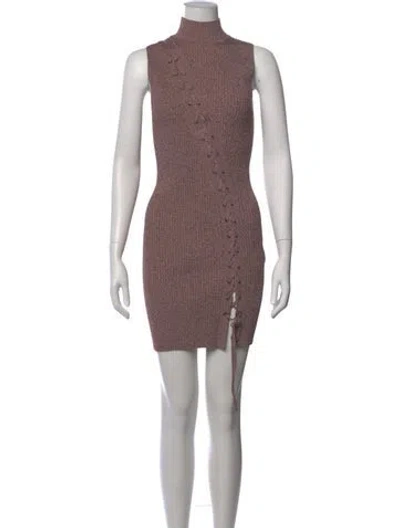 Pre-owned Simkhai Turtleneck Mini Dress In Red