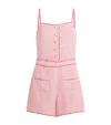 Simkhai Tweed Ginny Playsuit In Pink