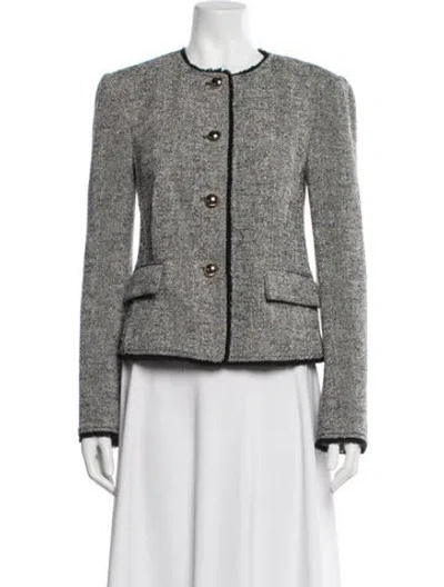 Pre-owned Simkhai Tweed Pattern Evening Jacket In Gray