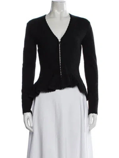 Pre-owned Simkhai Tweed Pattern Jacket In Black