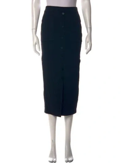 Pre-owned Simkhai Tweed Pattern Midi Length Skirt In Black