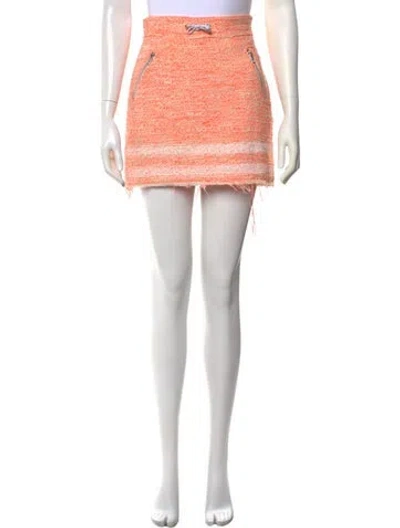 Pre-owned Simkhai Tweed Pattern Mini Skirt In Pink