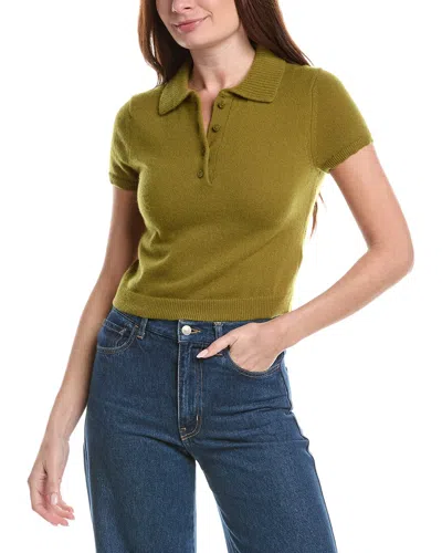 Simkhai Twila Cashmere Polo Shirt In Green