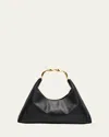 Simkhai Twist Leather Hobo Bag In Black