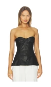 Simkhai Strapless Bustier Top In Black
