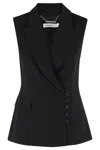 Simkhai Chain-trimmed Button-fastening Waistcoat In Black