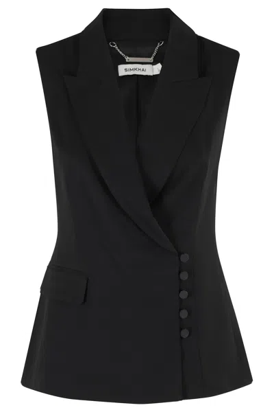 Simkhai Valarie Blazer Vest In Black
