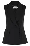 Simkhai Chain-trimmed Button-fastening Waistcoat In Black
