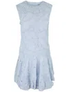 Simkhai Vallan Ruffle-detail Minidress In Blue