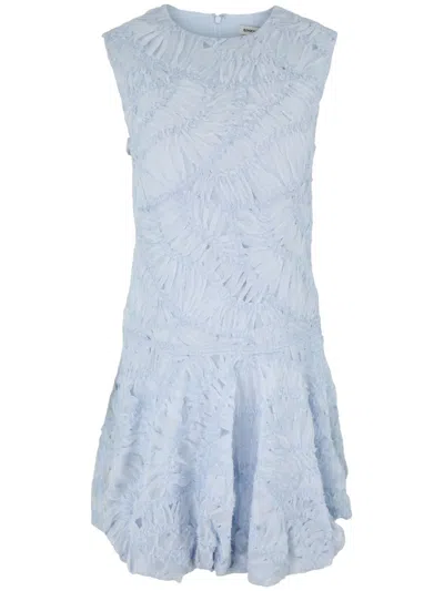 Simkhai Vallan Ruffle-detail Minidress In Blue