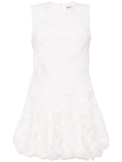 Simkhai Vallan Ruffle-detail Minidress In White