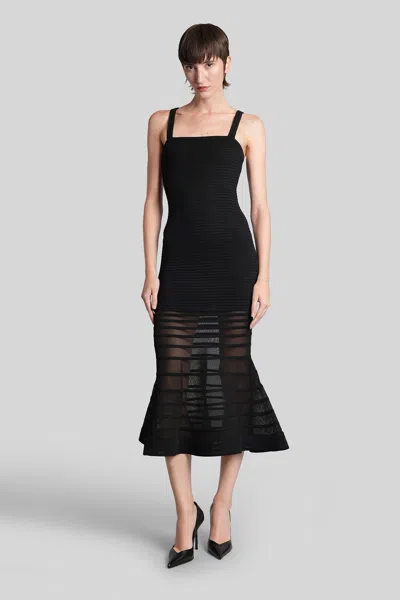 Simkhai Vallarie Long Dress In Black Rayon