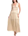 Simkhai Vallen Pleated Gown In Gold