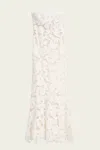 Simkhai Valletta Strapless Floral Lace Maxi Dress