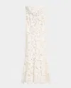 Simkhai Valletta Strapless Floral Lace Maxi Dress In White Multi