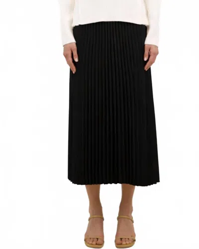 Simkhai Valor Midi Chevron Pleated Skirt In Black