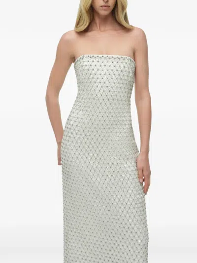 Simkhai Vanessa Crystal-embellished Maxi Dress In Silver