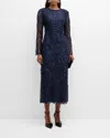 Simkhai Vanina A-line Lace Midi Dress In Midnight