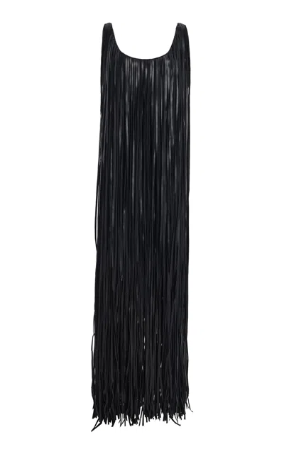 Simkhai Vanta Leather Maxi Dress In Black