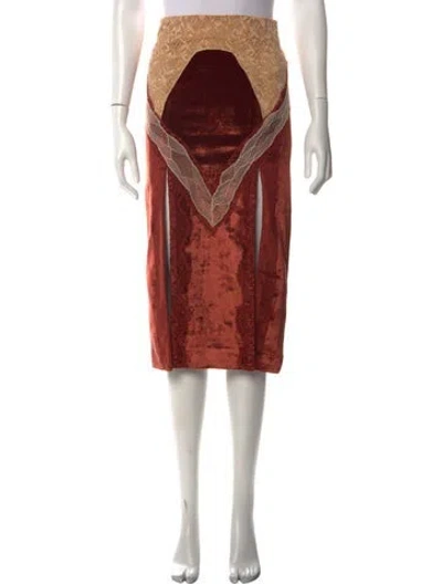 Pre-owned Simkhai Velvet Midi Length Skirt In Multi