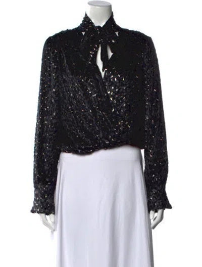 Pre-owned Simkhai Velvet Printed Blouse In Multi