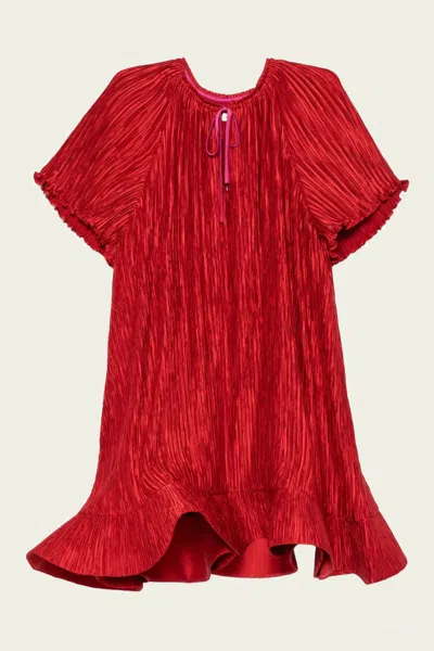 SIMKHAI VENUS MINI DRESS IN CRIMSON MULTI