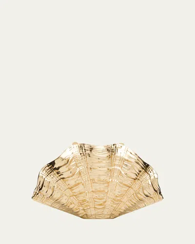 Simkhai Venus Shell Minaudiere Clutch Bag In Gold