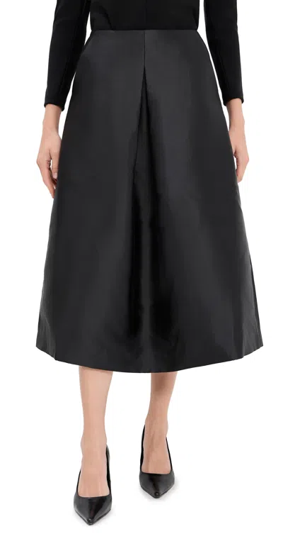Simkhai Vexa Satin Midi Skirt In Black