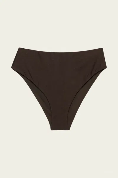 Simkhai Veyra Shell Bikini Bottom In Chocolate In Brown