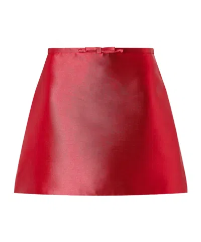 Simkhai Viana Bow-detail Mini Skirt In Purple