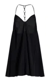 Simkhai Vicki Embellished Gauze Mini Dress In Black