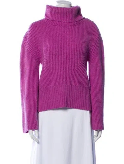 Pre-owned Simkhai Virgin Wool Turtleneck Sweater In Purple
