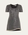 Simkhai Vivalie Short-sleeve Mini Dress In Black
