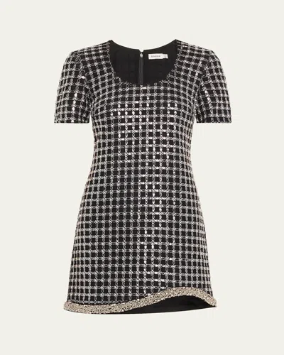 Simkhai Vivalie Short-sleeve Mini Dress In Black