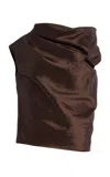 Simkhai Vivia Draped Top In Brown