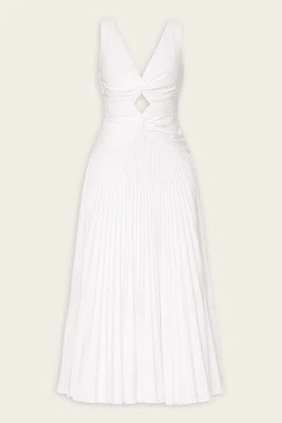 Simkhai Vivianne Cotton Midi Dress In White