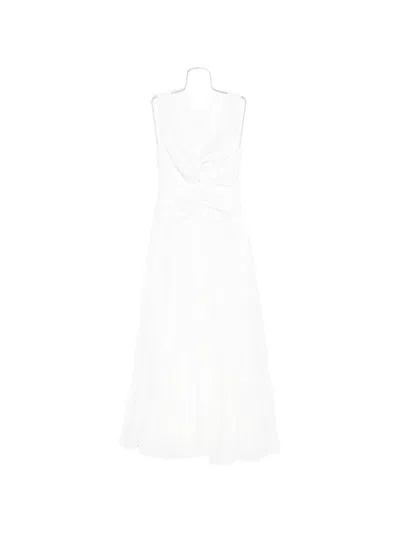 Simkhai Vivianne Pleated Midi Dress In White