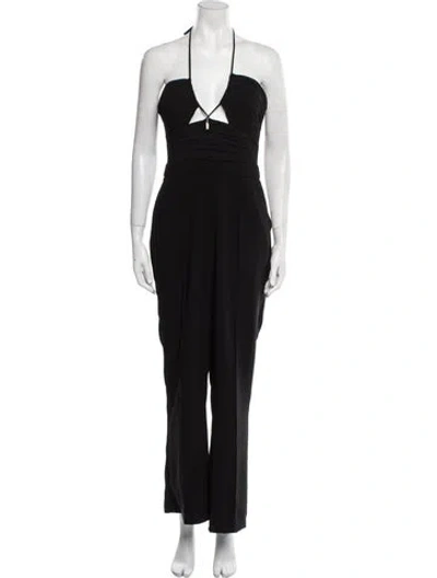 Pre-owned Simkhai V-neck Jumpsuit In Black