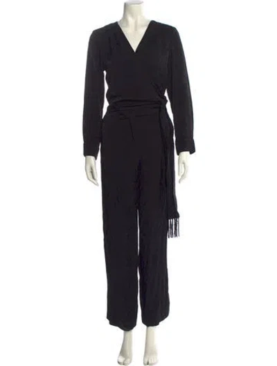 Pre-owned Simkhai V-neck Jumpsuit In Black