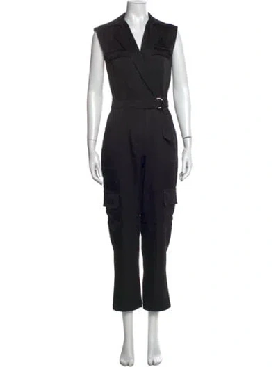 Pre-owned Simkhai V-neck Jumpsuit In Black