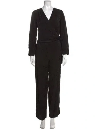 Pre-owned Simkhai V-neck Jumpsuit In Black