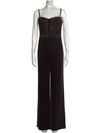 Pre-owned Simkhai V-neck Jumpsuit In Black