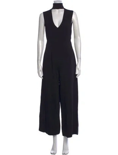 Pre-owned Simkhai V-neck Jumpsuit In Black