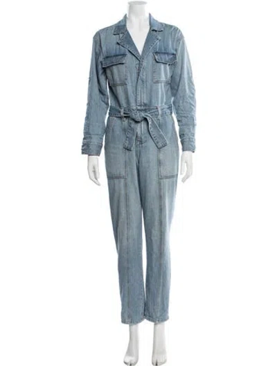 Pre-owned Simkhai V-neck Jumpsuit In Blue