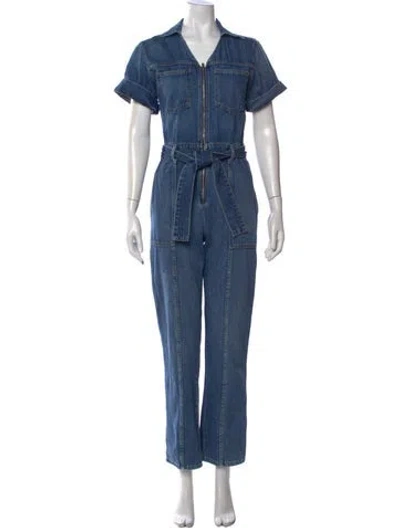Pre-owned Simkhai V-neck Jumpsuit In Blue