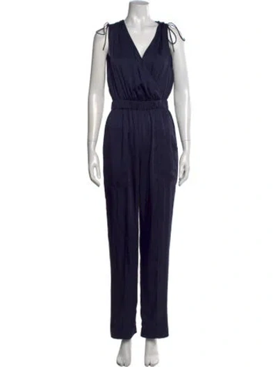 Pre-owned Simkhai V-neck Jumpsuit In Blue