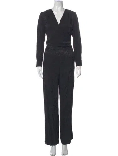 Pre-owned Simkhai V-neck Jumpsuit In Gray