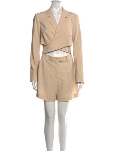 Pre-owned Simkhai V-neck Jumpsuit In Neutral
