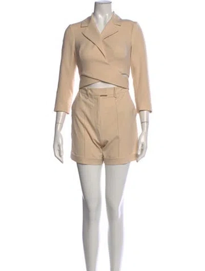 Pre-owned Simkhai V-neck Jumpsuit W/ Tags In Neutral